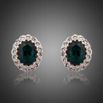 Náušnice se Swarovski krystaly Ysabelle, Zelená