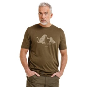 Bushman Pánské tričko Lasal, tmavá khaki L