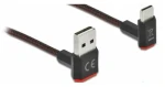 DeLock EASY-USB 2.0 černá / Kabel / USB-A - USB-C / 2 m / Zalomené konektory (85278)