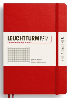 Zápisník Cherry Hardcover Medium (A5) čtverečkovaný