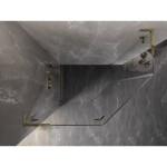MEXEN/S - Lunar L sprchový kout pětiboký křídlový levá 100 x 80, transparent, zlato 831L-100L-080P-50-00-L