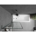 MEXEN/S - Next L vanová zástěna FIX 70 x 150, černá vzor, grafit metal 895-070-000-03-70-95