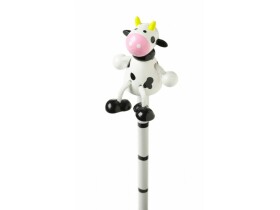 Orange Tree Toys Dřevěná tužka se zvířátkem - Kravička (1ks)