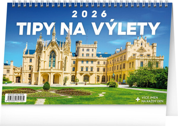 Kalendář 2026 stolní: Tipy na výlety, 23,1 x 14,5 cm