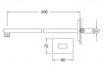 STEINBERG - 120 Sprchové rameno, 40 cm, kartáčovaný nikl 120 7910 BN