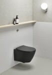 GSI - MODO závěsná WC mísa, Swirlflush, 37x52cm, černá dual-mat 981626