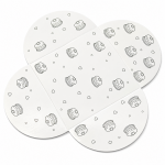 Cake star Podložka pod minidezert FLOWER bílá 4 × 4 cm 100ks
