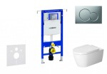 GEBERIT - Duofix Modul pro závěsné WC s tlačítkem Sigma01, matný chrom + Duravit ME by Starck - WC a sedátko, Rimless, SoftClose 111.355.00.5 NM3