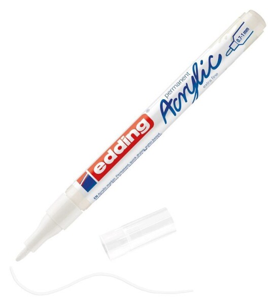 Akrylový popisovač EDDING 5500 EF, dopravní bílá