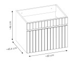 COMAD - Skříňka pod umyvadlo 60cm 1 zásuvka ICONIC CASHMERE 5907611656280