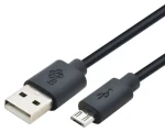USB - Micro USB kabel 3 m černý / Datový kabel / USB-A - MicroUSB / Nabíjení a data (AKTBXKU2PBAW30B)