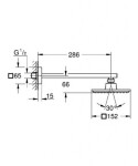 GROHE - Euphoria Cube Hlavová sprcha, sprchové rameno 29 cm, chrom 26073000