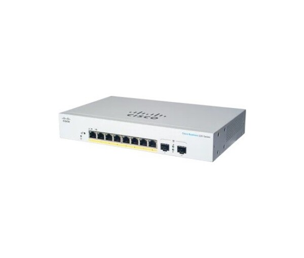 Cisco switch CBS220-8P-E-2G (8xGbE,2xSFP,8xPoE+,65W,fanless) EDF_839904