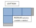 Materasso Rohová sedačka SOFABED DOUBLE - CLASSIC - lůžko 140 cm VARIANTA PROVEDENÍ: KLASIK