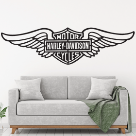 Samolepka Harley Davidson křídla Barva: černá, Velikost: 60 x 17 cm