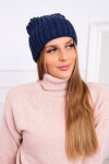 Čepice s rolováním Magda K293 navy blue UNI