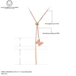 Ocelový náhrdelník Patrisa - chirurgická ocel, motýl, Zlatá 40 cm + 5 cm (prodloužení)