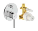 DURAVIT - Circle Baterie pod omítku, pro 2 spotřebiče, s tělesem, chrom CE4210008010