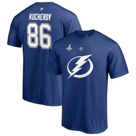 Fanatics Pánské tričko Nikita Kucherov #86 Tampa Bay Lightning 2021 Stanley Cup Champions Name & Number Velikost: XL
