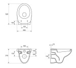 GEBERIT DuofixBasic s matným tlačítkem DELTA21 + WC CERSANIT DELFI + SOFT SEDÁTKO 458.103.00.1 21MA DE2