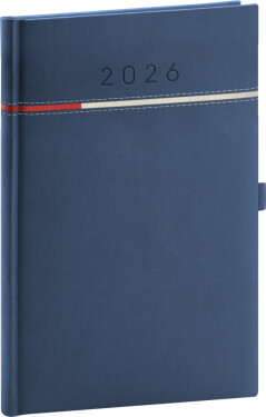 Týdenní diář 2026 NOTIQUE A5 - Tomy modro-červený, 15 x 21 cm