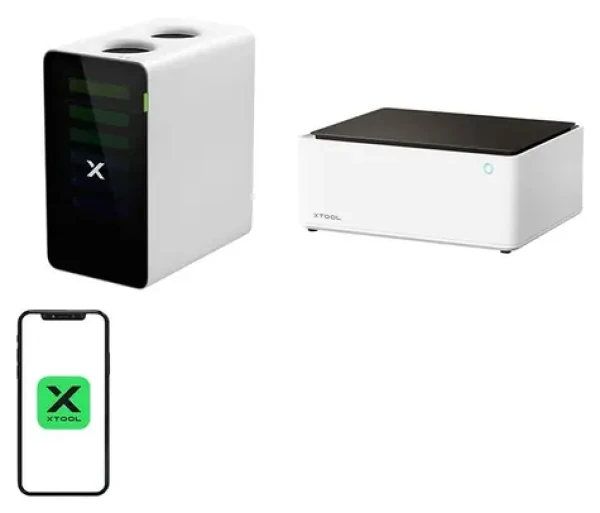 XTool M1 10W + AP2 / Laserový gravírovací stroj 2v1 / 10W / Wi-Fi / USB / pohlcovač kouře SafetyPro (M1-AP2)