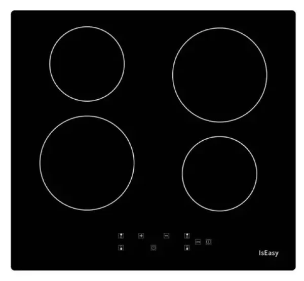 IsEasy T4-04 / Indukční varná deska / vestavná / 4 zóny / 5400 W / 9 stupňů výkonu (T4-04)