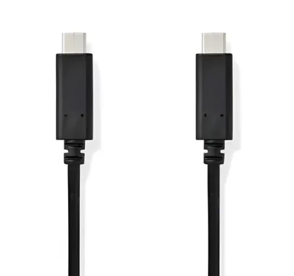 Nedis USB-C kabel 60 W 1 m / Kabel USB / USB 3.2 Gen 1 / USB-C – USB-C / 5 Gbps (CCGB64700BK10)