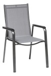 KETTLER CIRRUS stohovatelné, hliníkové křeslo - antracit / šedá