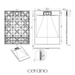CERANO - Sprchová vanička obdélníková Enzo - SMC/minerální kompozit - strukturovaná černá matná - 120x90x3 CER-666088