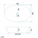 REA - Umyvadlo na desku Samanta REA-U3531