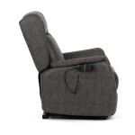 Polohovací křeslo, elektrické kabelové ovládání, černá, látka vintage, TV-L8902 BK3