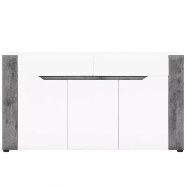 Komoda Brando B03 bílá/Beton 3d2s