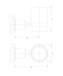 OMNIRES - ART LINE sklenička měď retro /ORB/ AL53320ORB