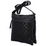 Dvoukomorová dámská koženková crossbody Hugo, černá