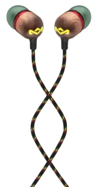 House of Marley Smile Jamaica Rasta / Sluchátka do uší s mikrofonem / USB-C / 9,2mm měnič (EM-JE042-RA)