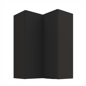 Horní rohová skříňka Aria 60x60 GN-90 2F (90°) Barva korpusu: Černá, Barva dvířek: BL - Black AFM