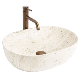 REA - Umyvadlo na desku Amelia Travertine Classic 48 REA-U4210