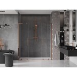 MEXEN/S - Velar L Duo posuvné sprchové dveře 180, transparent, růžové zlato 871-180-003-02-60