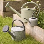 Ib Laursen Kovová konvička na zalévání Grey / Black 0,9 l, stříbrná barva, kov