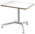 Leitz Ergo pojízdný výškově nastavitelný stůl bílá / Stůl / 75–114 cm / nosnost 20 kg / 80×60 cm (65360001)
