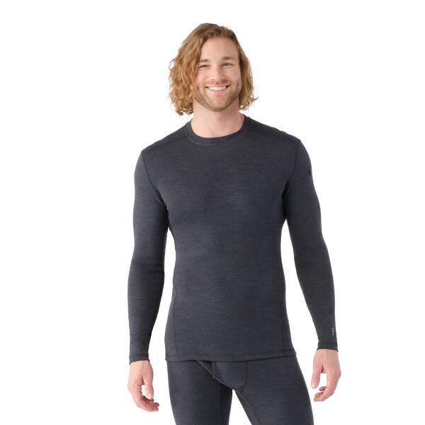 Pánské merino triko dlouhý rukáv SMARTWOOL Men's Classic Thermal Merino Base Layer, Charcoal Heather velikost: XL
