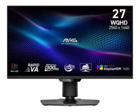 27" MSI MAG 274QPFDE X30MV černá / Monitor / QHD / Rapid VA / Mini-LED / 300Hz / HDMI+DP / VESA (9S6-3CF09H-003)