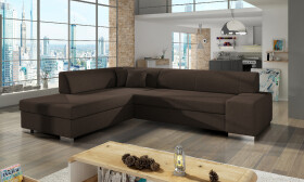 Sedací souprava Porto Provedení: Levá varianta, látka: Sawana 26 dark brown