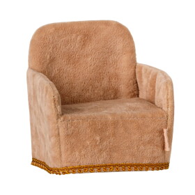 Maileg Křeslo pro myšky Maileg Powder, oranžová barva, textil