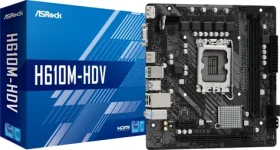 ASRock H610M-HDV / H610 / LGA 1700 / 2x DDR4 / PCIEx16 / 1x GLAN / microATX (90-MXBHS0-A0UAYZ)