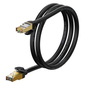 Baseus WKJS010101 Síťový kabel CAT7 1 m černá / RJ-45 - RJ45 / 10Gbps (WKJS010101)