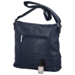 Trendová dámká koženková crossbody Larika, tmavě modrá
