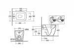 KLUDI - Resa S Stojící WC, vario odpad, Rimless, Spiralflush, matná bílá 27WCB0353