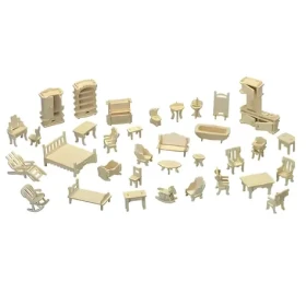 WOODCRAFT Dřevěné 3D puzzle Set nábytku
